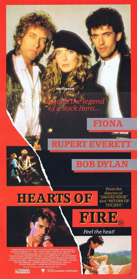 Hearts Of Fire Daybill Movie Poster Bob Dylan Rupert Everett Moviemem