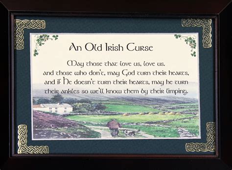 Old Irish Curse 5x7 Blessing Walnut Landscape Frame
