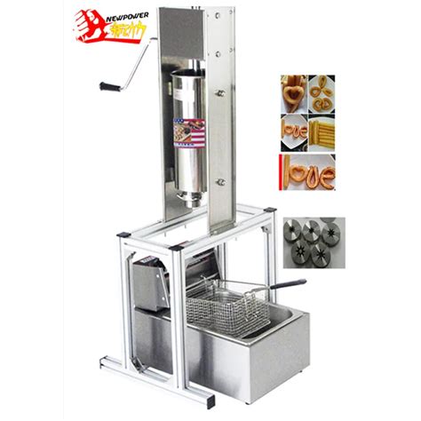 Commercial 5l Churro Maker Machine Including 6l Fryer And 3 Churro Outlet