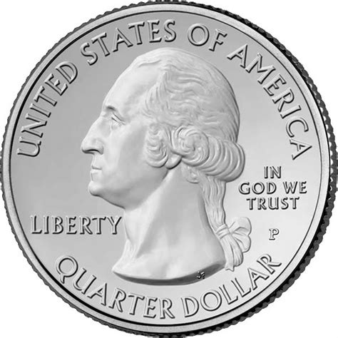 American Quarter Dollar 2 Actual Size Image