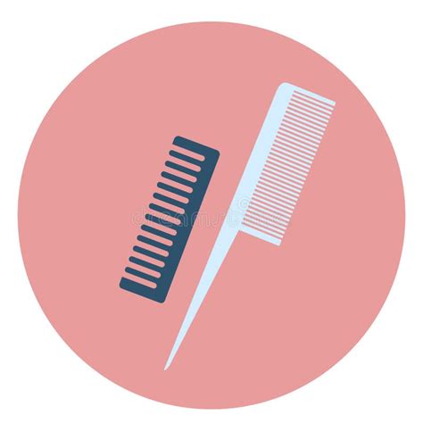 Flat Vector Hairdressing Combs Barber Hair Combs Stock Vector