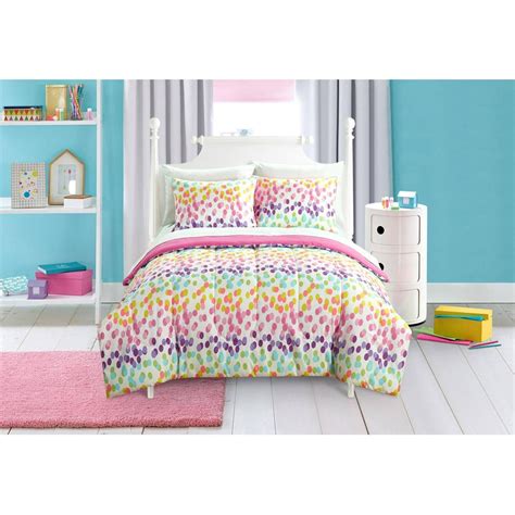 Mainstays Kids Spotty Rainbow Bed In A Bag Bedding Set