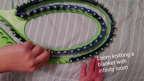 How To Loom Knit A Blanket With Infinity Loom Youtube