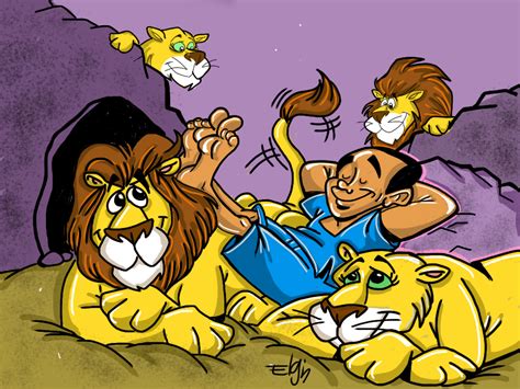 Daniel In The Lions Den Bible Cartoon Pictures