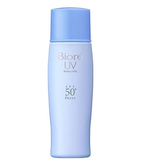 Biore aqua rich sunscreen has a combination of both physical and chemical sunscreen ingredients. Biore Sarasara Uv Perfect Milk Waterproof Sunscreen: Buy ...