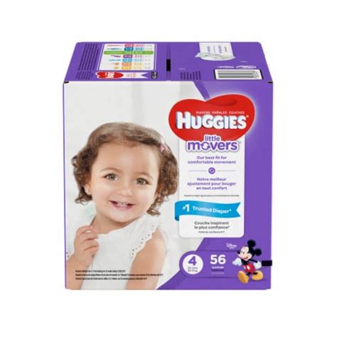 Huggies Little Movers Baby Diapers Size 4 22 37 Lbs 56 Count Kroger