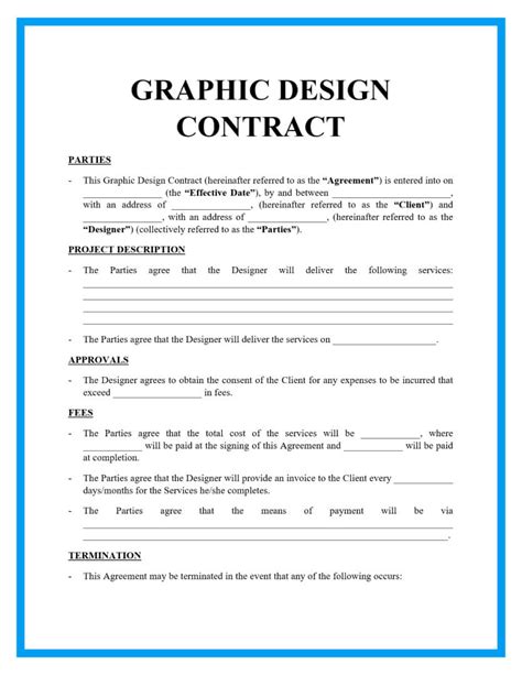 Free Graphic Design Contract Includes Free Template
