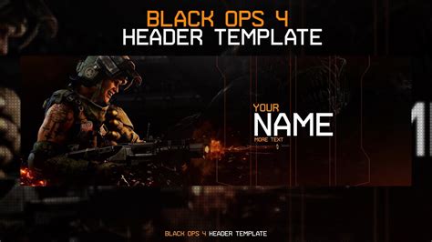 Black Ops 4 Twitter Header Template Photoshop Cc Template Youtube