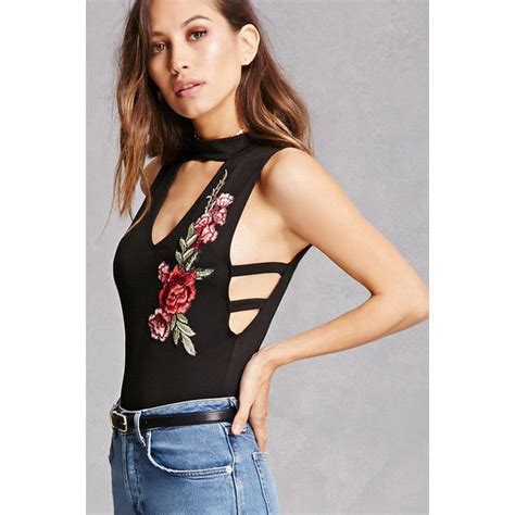 forever21 floral cutout bodysuit 25 liked on polyvore featuring intimates shapewear and