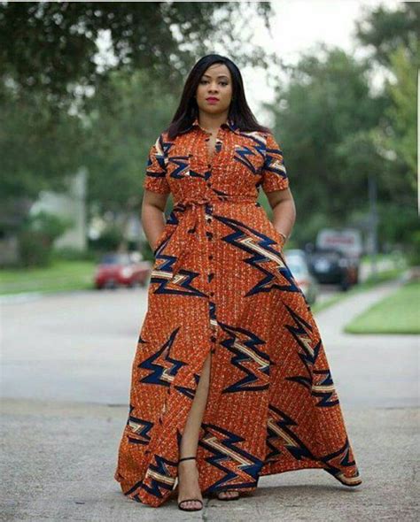 Orange African Print Dressafrican Print Dressafrican Clothingafrican