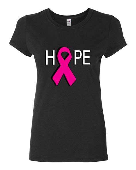 hope breast cancer awareness pink ribbon cotton t shirt ebay