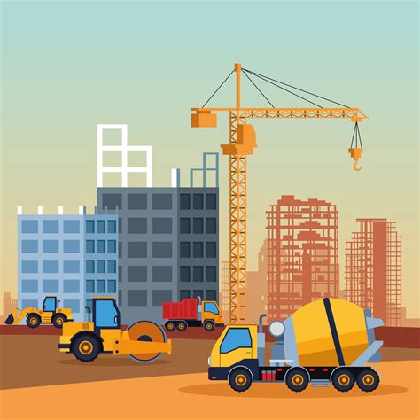 Construction Background Cartoon