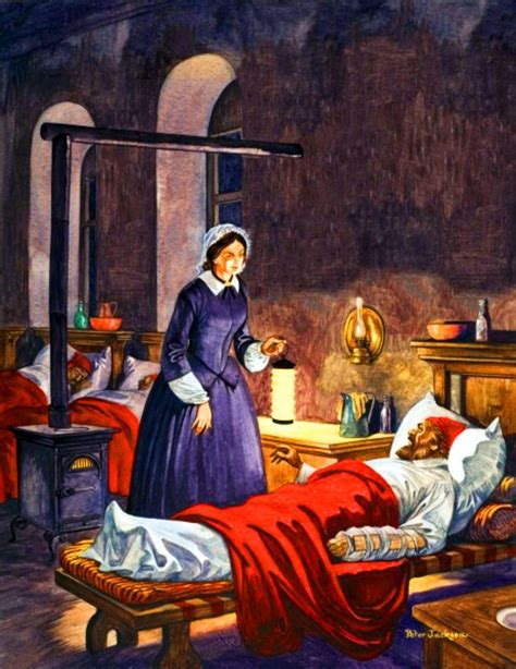 Florence Nightingale The Lady With The Lamp Visiting The Sick