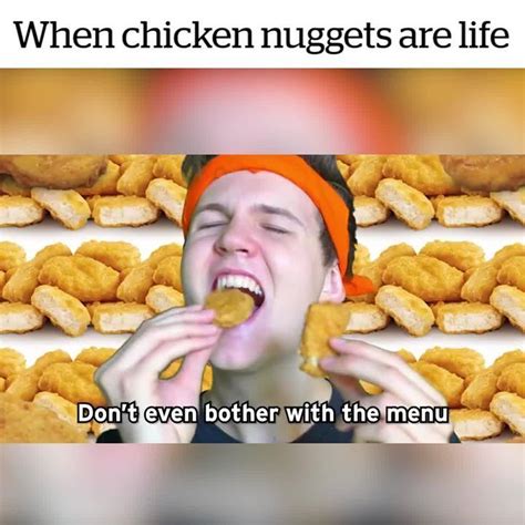 Chicken Eating Chicken Nuggets Meme Funny Eating Chicken Nuggets Page