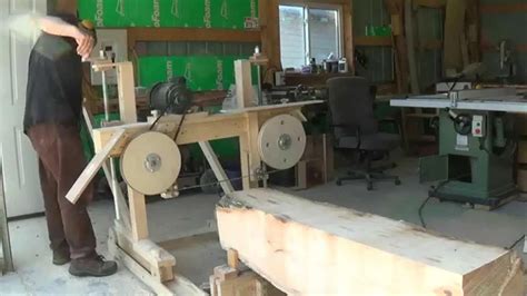 Homemade band-saw mill I have never seen anything cheaper or easier to