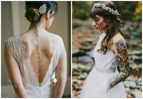 18 Brides Who Rocked Tattoos Bride Stunning Bride Wedding Dresses