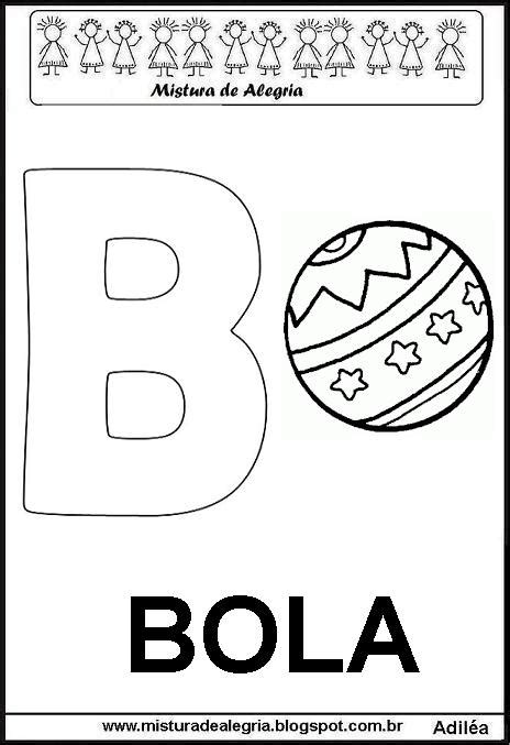 alfabeto letra B imprimir colorir Educação Infantil