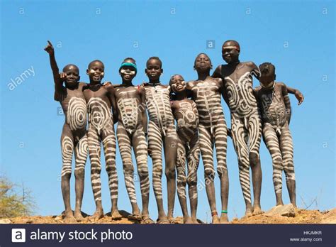 Traditional Mursi Tribe Babes In South Omo Ethiopia