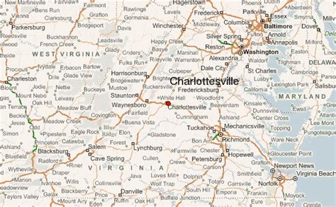 Map Of Virginia Showing Charlottesville Map