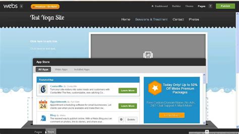 Webs.com Website Builder: Create Pages and Navigation Bar - YouTube