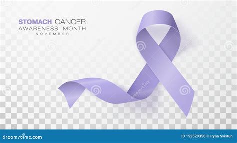 Stomach Cancer Awareness Month Periwinkle Color Ribbon Isolated On