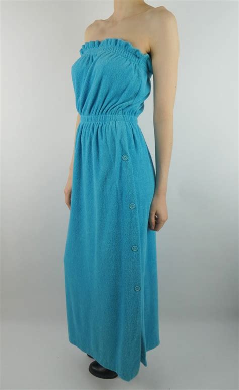 Buy Strapless Terry Cloth Dress In Stock