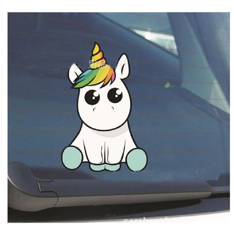 1pcs New Lovely Unicorn Car Sticker For Funny Cartoon Waterproof Vinyl