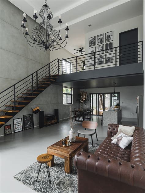 Industrial style home decor complemented by aqua. Style Rules This Modern Minimalist Industrial Home | RL