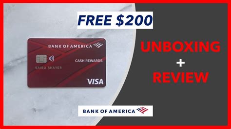 Bank Of America Cash Rewards Credit Card Unboxing And Review Youtube