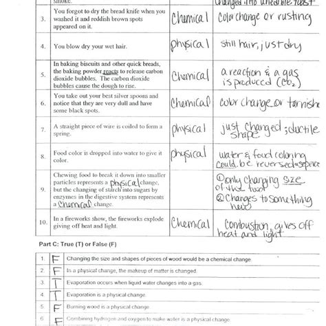 Https://techalive.net/worksheet/answer Key Physical And Chemical Changes Worksheet Answers Pdf