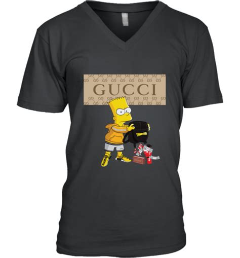 Gucci Bart Simpson V Neck T Shirt Violette And Léonie Simpsons Shirt V Neck T Shirt Shirts