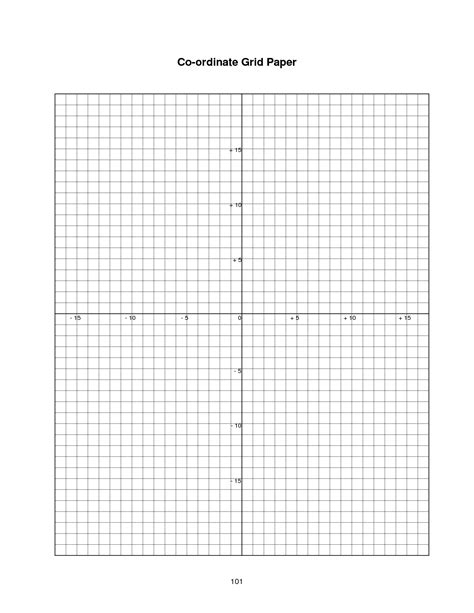 Coordinate Plane Graph Paper Printable
