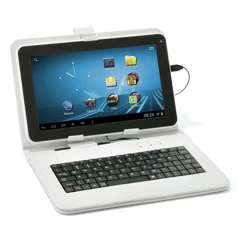 New Micro Usb Keyboard Folio Cover Stand Case For 9 Inch Android