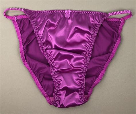 Satin String Bikini Panty Magenta Xxl Gem