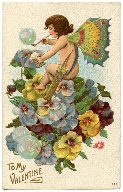 8 Vintage Valentine Fairy Images Fantasy Vintage Fairies Graphics