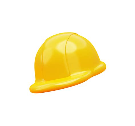 Yellow Helmet Construction Equipment Safety Maintenance Protection 3d