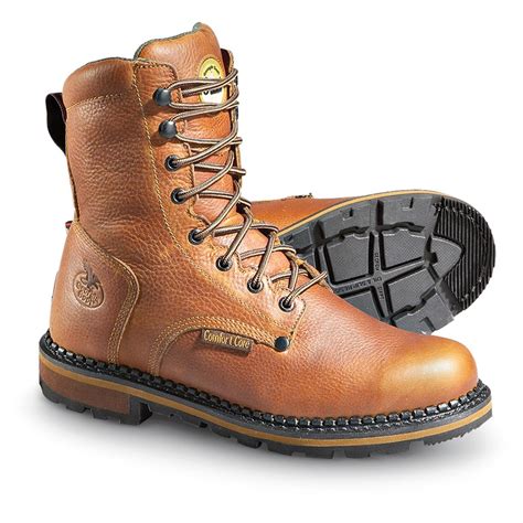 Mens Georgia Boot® 8 Work Boots Brown 176431 Work Boots At