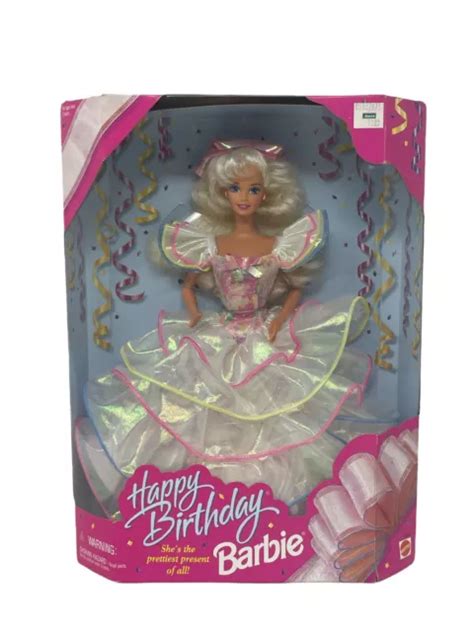 Happy Birthday Barbie Doll 1995 14649 Prettiest Present Cake Topper