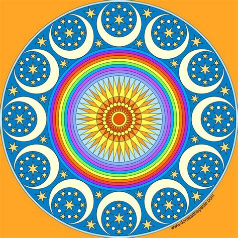 Stars Moons Rainbows And The Sun A New Mandala To Color Sun And