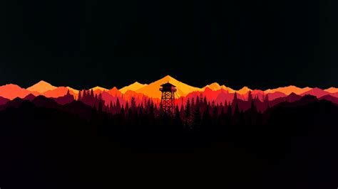 Watchtower In Oled Style 3840 X 2160 Wallpaper