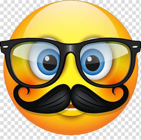 Emoji Smiley Emoticon Moustache Hipster Emoji Transparent Background