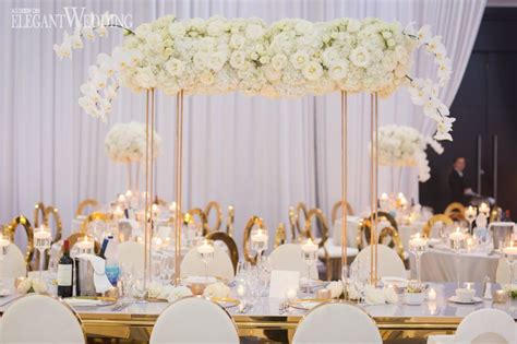 Gorgeous White And Gold Wedding With Orchids Elegantweddingca White