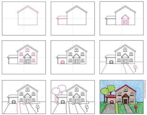 Draw A House In The Suburbs · Art Projects For Kids