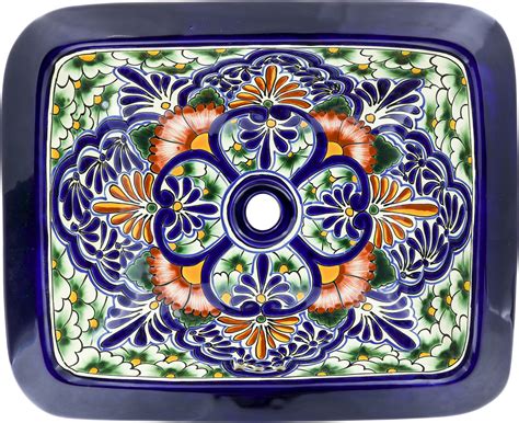 From pottery and planters to throw pillows and rugs, we have what you need to give your home the mexican pottery look. Sardinia Talavera Rectangular Drop-In Bathroom Sink