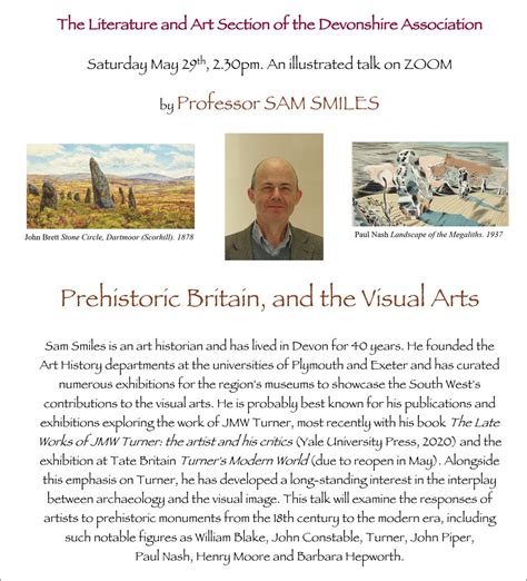 Prehistoric Britain And The Visual Arts Lit And Art Section The