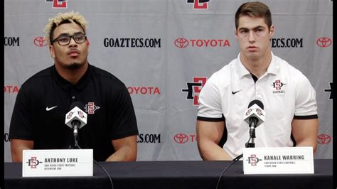Sdsu Football Anthony Luke And Kahale Warring New Mexico Preview Youtube