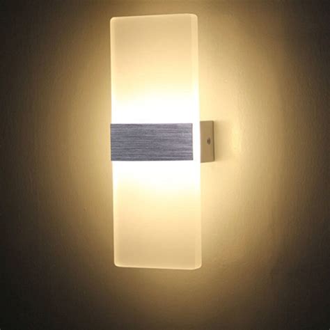 Led Acrylic Wall Light Ac85 265v Wall Mounted Sconce Lamp Decorative