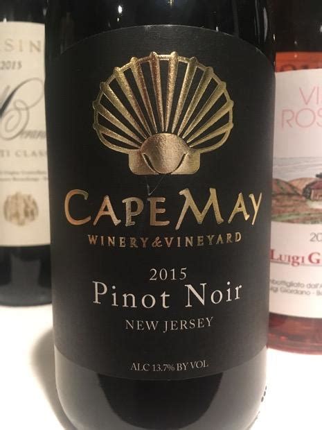 2020 Cape May Winery And Vineyard Pinot Noir Usa New Jersey Cellartracker