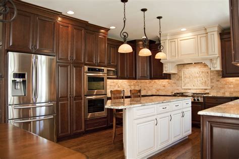 Aurora Il Kitchen Remodel Beautiful Cherry Cabinet In Cognac With