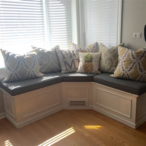 Corner tv stands reviews | fit for every tvs. Our custom corner banquette bench. | Corner bench seating ...